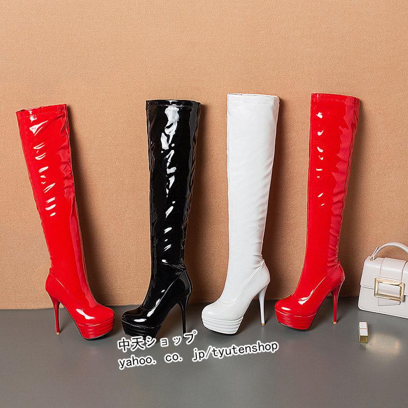 ニーハイブーツ レディース ロングブーツ ジョッキーブーツ 厚底