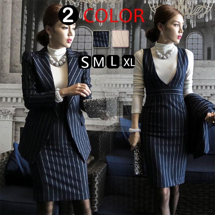 スーツワンピース2点セットアップ ビジネスフォーマルレディース ストライプ柄お呼ばれワンピセレモニー七五三結婚式二次会ol通勤卒業式制服オフィス Azk 中天ショップ 通販 Yahoo ショッピング