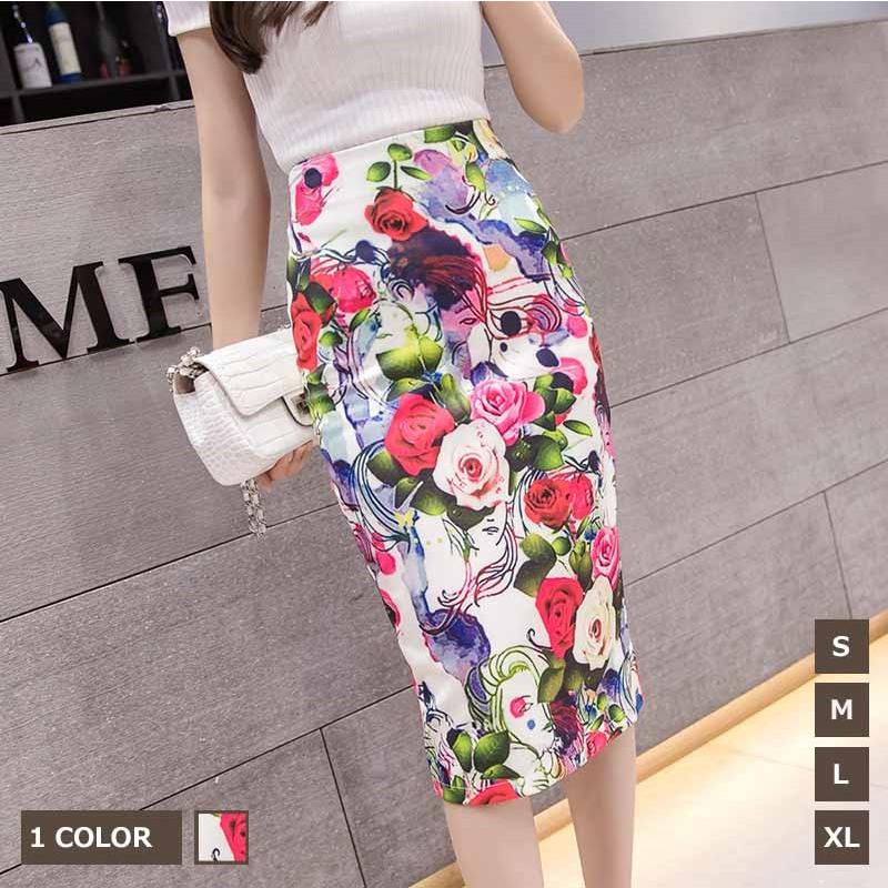 レディースフォーマルタイトスカート春夏 ビジネス 着痩せきれいめ膝丈スカート ハイウエスト オフィス30代40代50代お呼ばれ 結婚式二次会通勤旅行 花柄上品ol Baq 中天ショップ 通販 Yahoo ショッピング