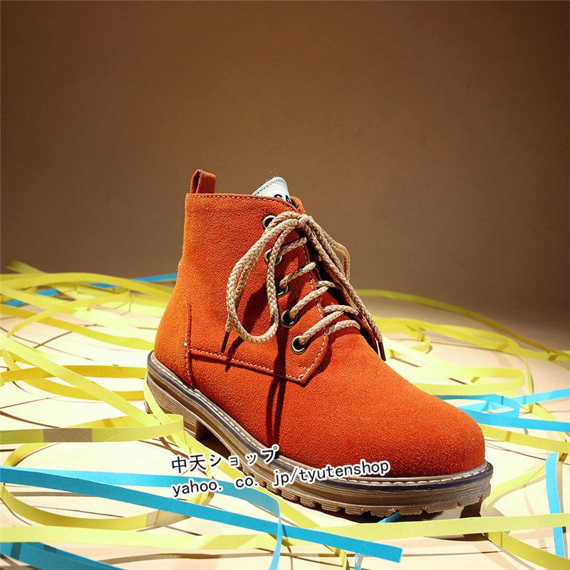 希少★定価約9万★ADIEU★TYPE100 ブーツ★オレンジ★27.5★43 ショートブーツ レディース ワークブーツ シューズ 靴 ショート