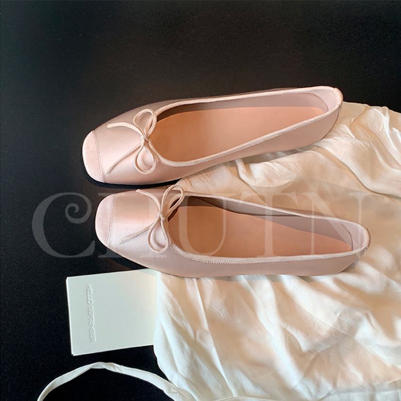 フラットシューズ ぺたんこ ローヒールパンプス レディース 美脚