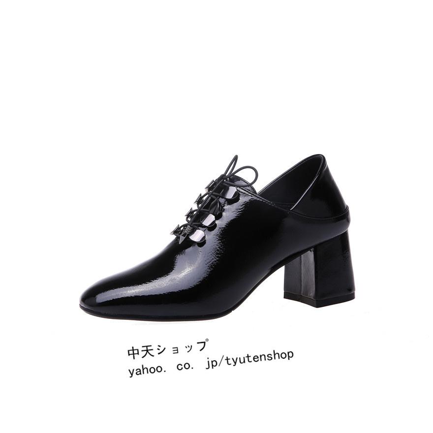 チャッカブーツ レディース コーデ おしゃれ ビジネス クエアートゥ 6cmヒール 代30代 太めヒールパンプス 編み上げ 美脚シューズ エナメル おしゃれ 通勤 Ol Cdddgz 中天ショップ 通販 Yahoo ショッピング