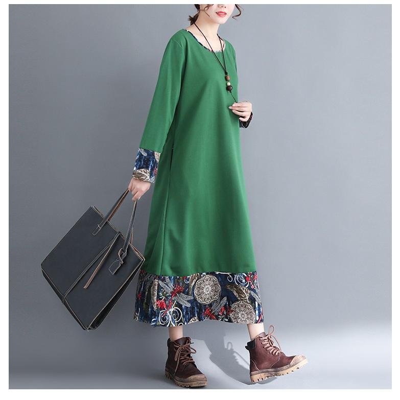 ワンピース冬ワンピースマキシ丈 ワンピースレディース40代春お呼ばれワンピース 大きいサイズ長袖 綺麗 秋ワンピースママ服30代 ５０代xxl Elt1112 中天ショップ 通販 Yahoo ショッピング