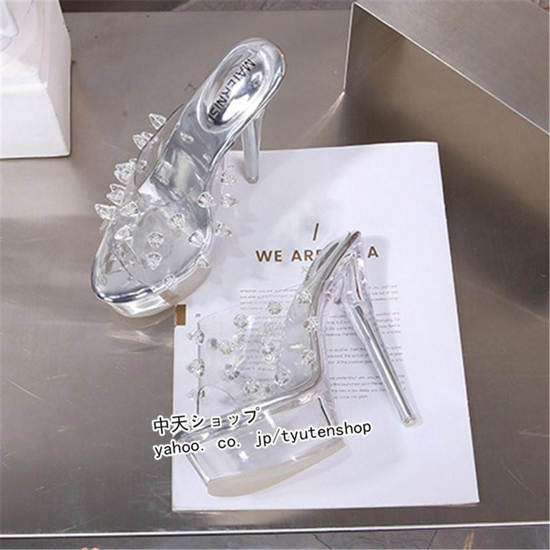 ミュール クリアミュール サンダル レディース 美脚 シューズ