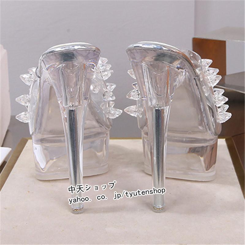 ミュール クリアミュール サンダル レディース 美脚 シューズ