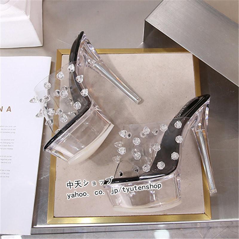 ミュール クリアミュール サンダル レディース 美脚 シューズ