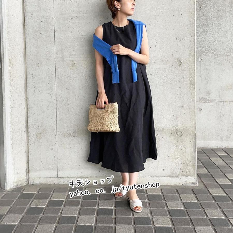 ノースリーブワンピース レディース 夏ワンピース ロングワンピース 夏新作 ゆったり 体型カバー 40代50代 無地 着痩せ カジュアルワンピース オシャレ 4色 Hamsjy 中天ショップ 通販 Yahoo ショッピング