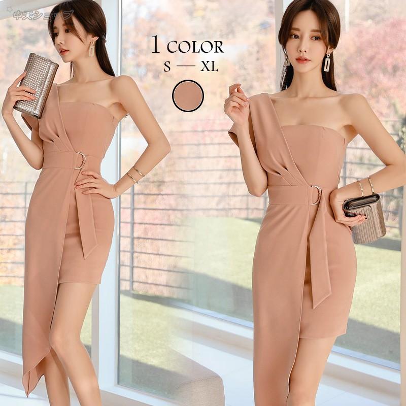 ワンピースレディース 無地 不規則ドレスワンピース 韓国風夏服 セクシー タイトワンピース 着痩せ 上品 お出かけ 代30代 結婚式 パーティー Hav 中天ショップ 通販 Yahoo ショッピング