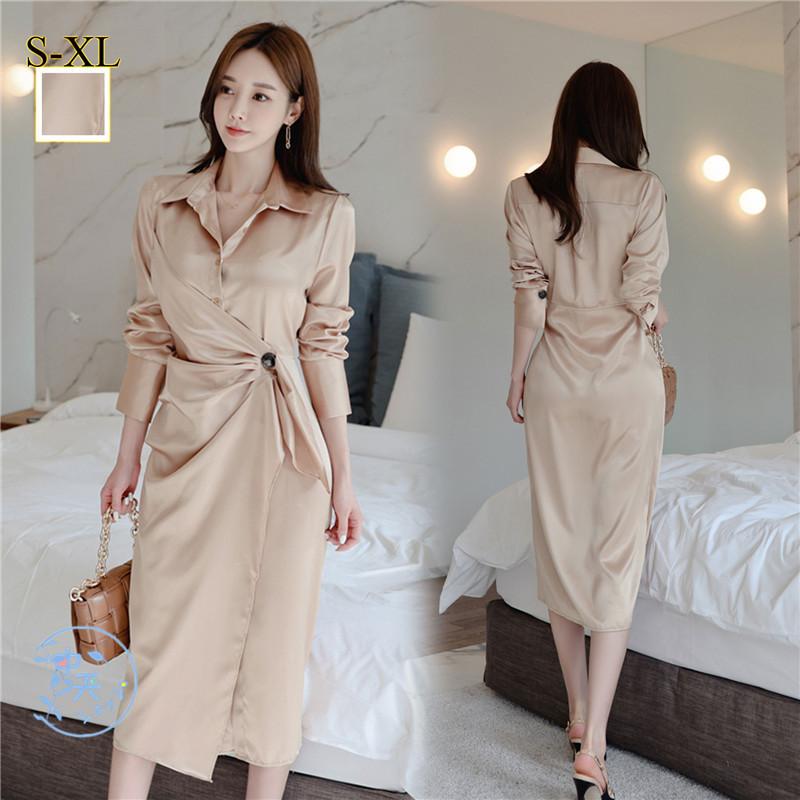 シャツワンピース タイトワンピース ロングワンピース レディース秋冬 ワンピース長袖 着痩せ 襟付き スリット エレガント きれいめ お呼ばれ 飲み会 結婚式 Hays 中天ショップ 通販 Yahoo ショッピング