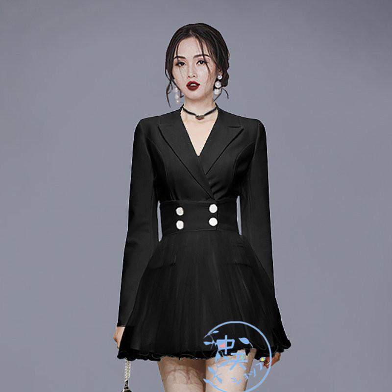 スカートスーツ春物スーツレディース結婚式2点セット 韓国風長袖 スカートスーツ春物スーツレディース結婚式2点セット 韓国風長袖