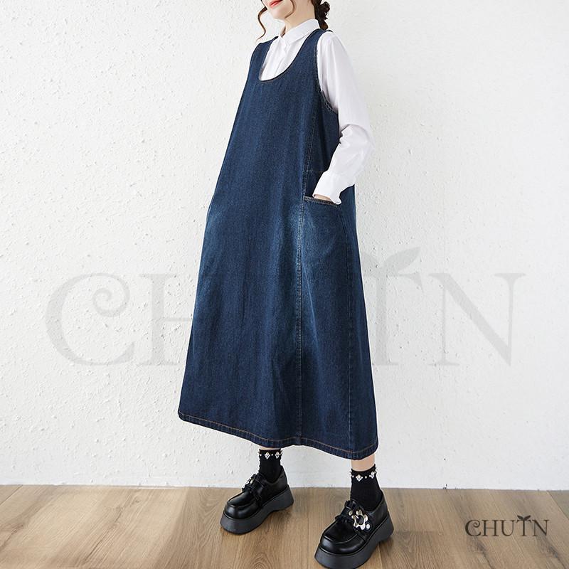 CHUTNサロペットスカートデニムワンピースサロペットスカート