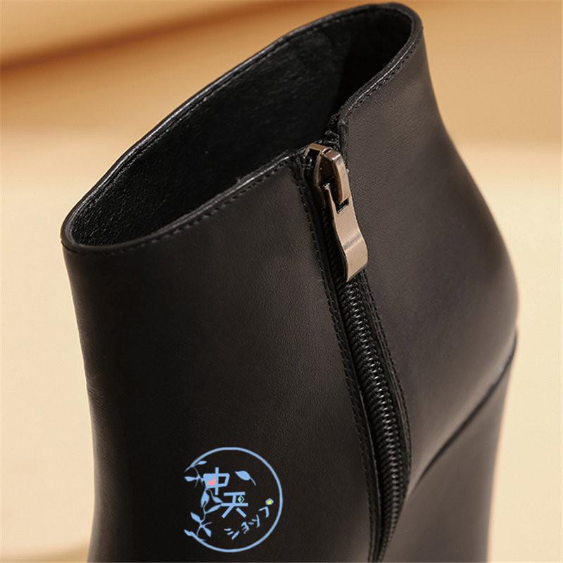 ウェッジソールブーツ 40代ショートブーツ レディース 厚底パンプス