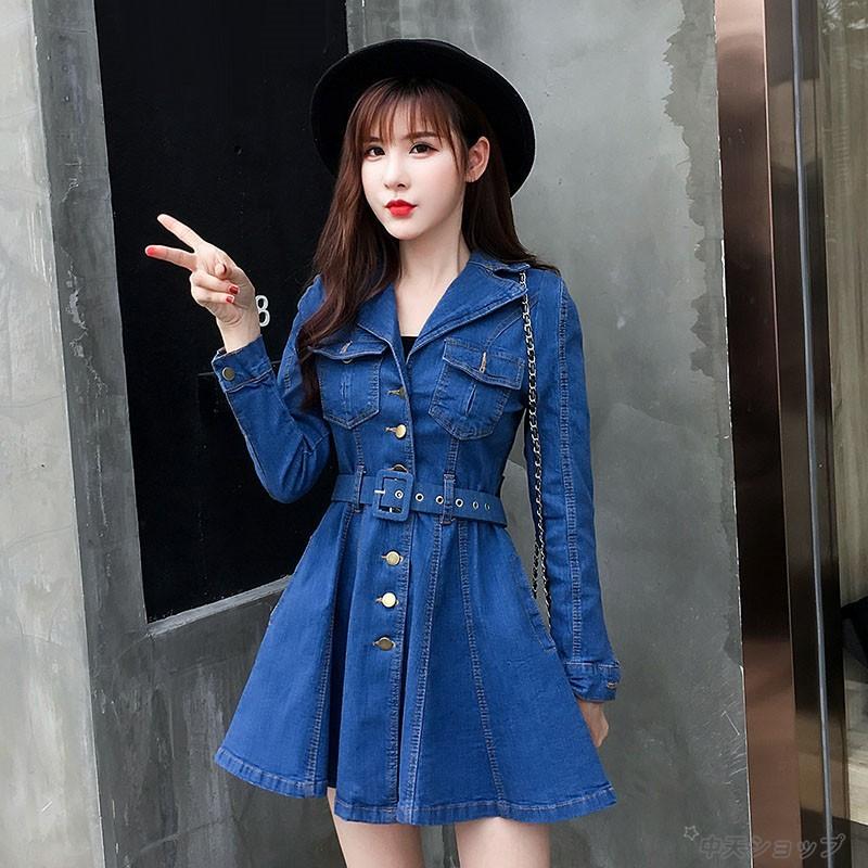 23SS○GUESS○A-LINE DENIM DRESS デニム ワンピース 韓国人気