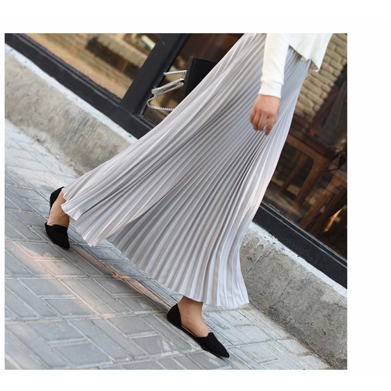 夏スカートマキシ丈スカート 不規則プリーツスカート ロング丈スカート