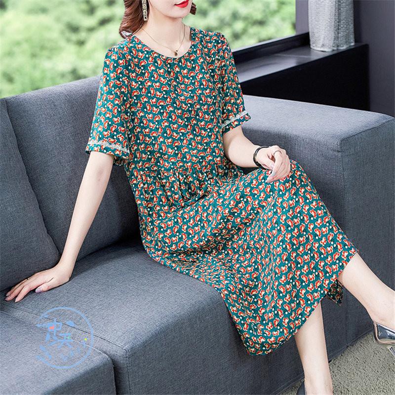 ゆるワンピース カジュアルワンピース ワンピースレディース40代50代 ママ服 半袖ワンピース Popな柄 膝丈ワンピース お出かけ 飲み会 二次会 大きいサイズ 大人 Hess 中天ショップ 通販 Yahoo ショッピング