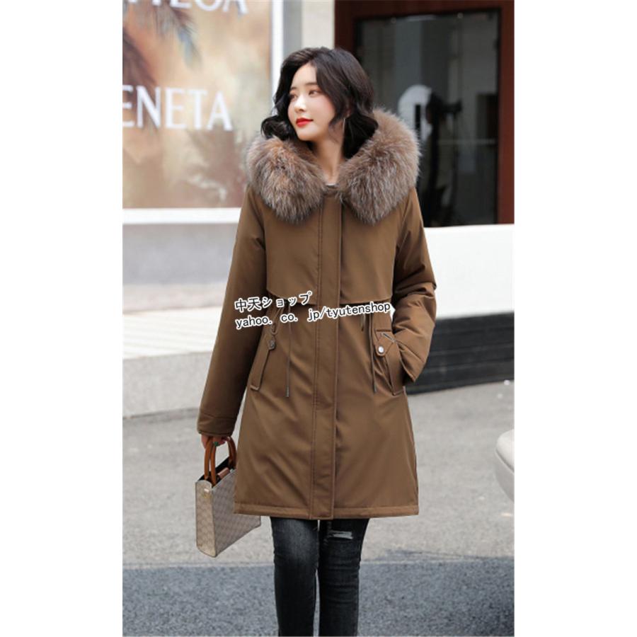 ミディアム丈ダウンコート レディース ダウンジャケット アウター  