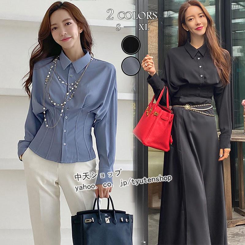 トップス 長袖トップス シャツ レディース春秋 長袖シャツ 折り襟 着痩せ レディースファッション 30代40代50代 着痩せ 通勤 披露宴 着回し 飲み会 オフィス Hhav 中天ショップ 通販 Yahoo ショッピング