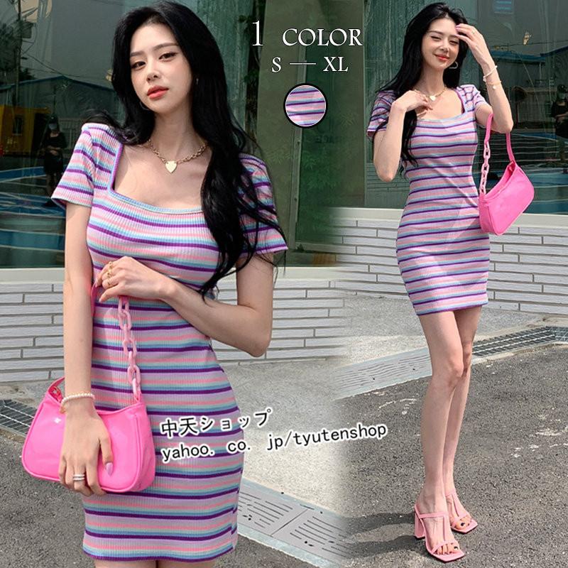 ミニワンピース レディース 夏服 ニットワンピース シンプル ボーター タイトワンピース 着痩せ 上品 代30代 お出かけ 二次会 カジュアル セクシー Hhav 中天ショップ 通販 Yahoo ショッピング