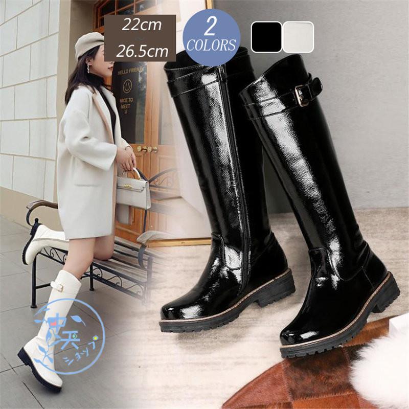 ロングブーツ レディース ロングブーツ大きいサイズブーツ黒ミドルブーツ厚底 太めヒール 22ｃｍ 26 5ｃｍ防寒走れるブーツ 美脚シューズ秋冬ブーツパーティー Hhcgt 中天ショップ 通販 Yahoo ショッピング