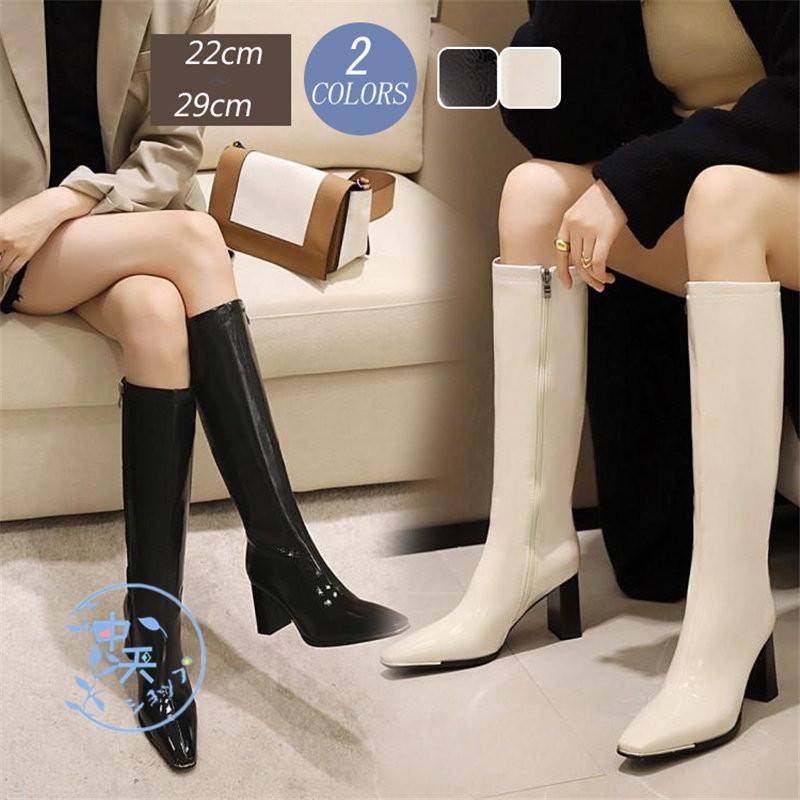 ロングブーツレディース ジョッキーブーツ ロングブーツ黒 22 28ｃｍブーツ 保温 防風ブーツ チャンキー ヒール サイドジップ秋冬 披露宴 二次会お出かけ Hhcgt 中天ショップ 通販 Yahoo ショッピング