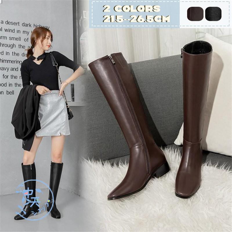 ロングブーツ ロングブーツレディース ローヒールブーツ 大きいサイズ 美脚 デーリー おしゃれ 代30代40代通勤 着回し 靴 痛くない 歩きやすい 太めヒール Hhcgt A 中天ショップ 通販 Yahoo ショッピング