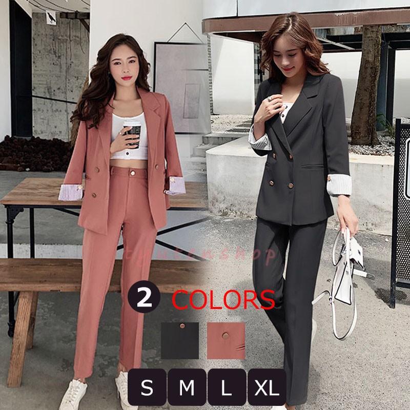 パンツスーツ レディース 2点セット春物パンツ黒スーツ 韓国風 ジャケット パンツス一ツ入園式夏物スーツ人気フォーマル パーティー 通勤結婚式 Xl 新作 Hhd 中天ショップ 通販 Yahoo ショッピング