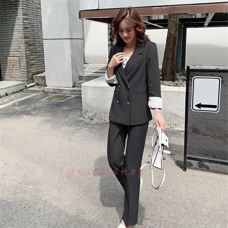 パンツスーツ レディース 2点セット春物パンツ黒スーツ 韓国風 ジャケット パンツス一ツ入園式夏物スーツ人気フォーマル パーティー 通勤結婚式 Xl 新作 Hhd 中天ショップ 通販 Yahoo ショッピング