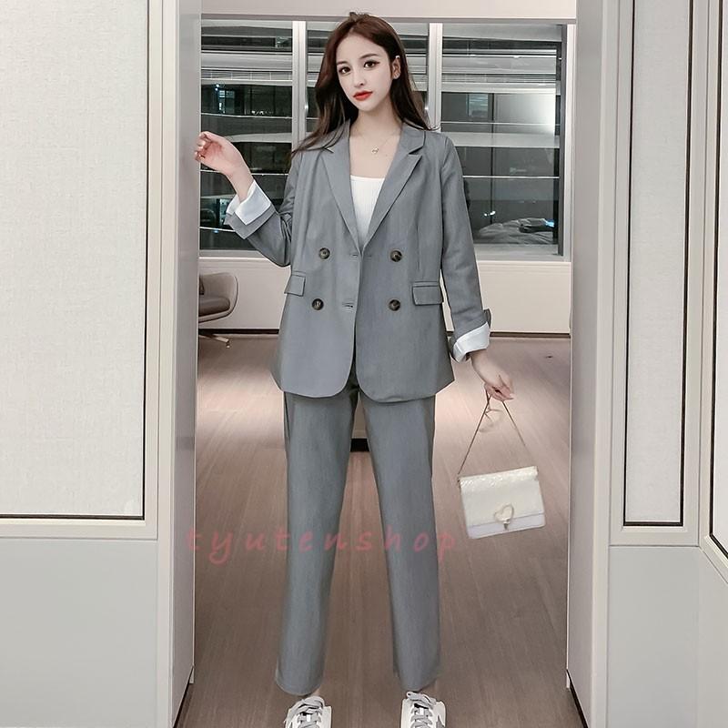 春夏新品 パンツス一ツセットレディ一スフォ一マル入園式 パンツスーツレディース30代40代春夏9分丈パンツスーツセットol 事務服 春夏 安い 春夏