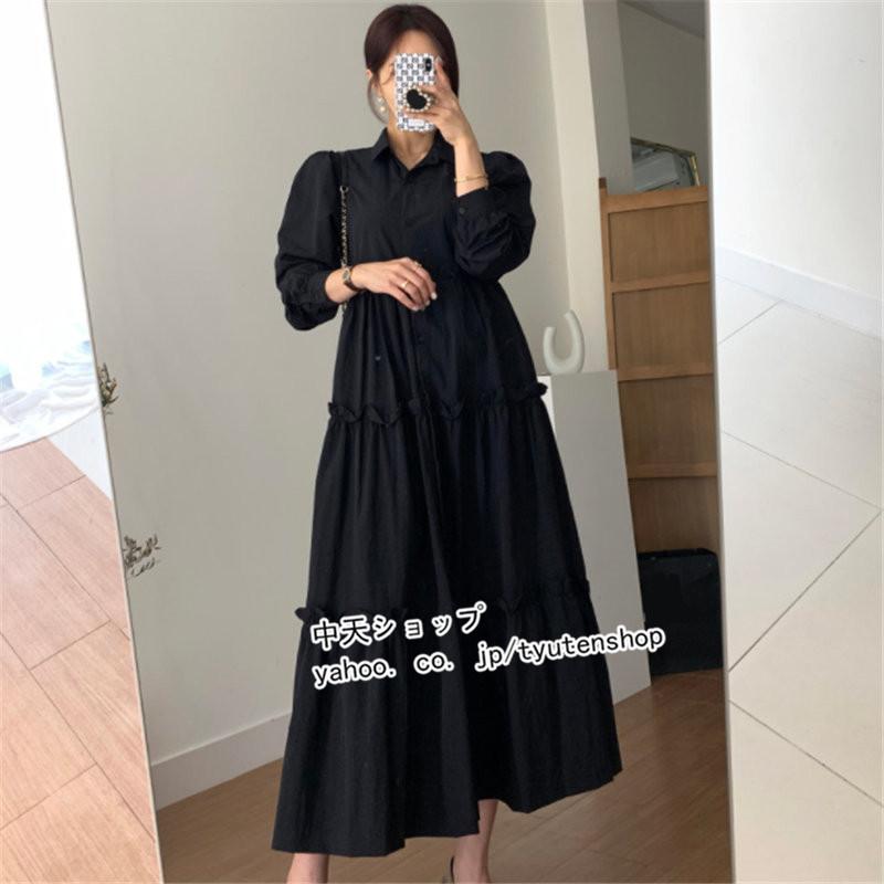 春物hazama さざめくロングシャツ 黒 Sサイズ 2021年購入 ワンピース ワンピース レディース 春夏 長袖 シャツワンピース 白 黒 40代 キレイ