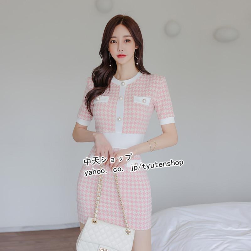 タイトワンピース ミニワンピース 夏 半袖 ワンピース レディース 代 40代 着痩せ 千鳥柄 セクシー おしゃれ お呼ばれ 飲み会 Ol 発表会 フェミニン 大人 Hhykj 中天ショップ 通販 Yahoo ショッピング