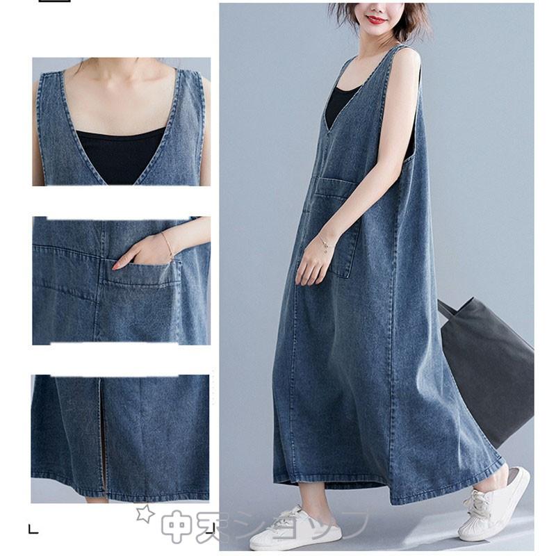 即納デニムワンピース50代ワンピース大きいサイズ春夏秋ワンピース