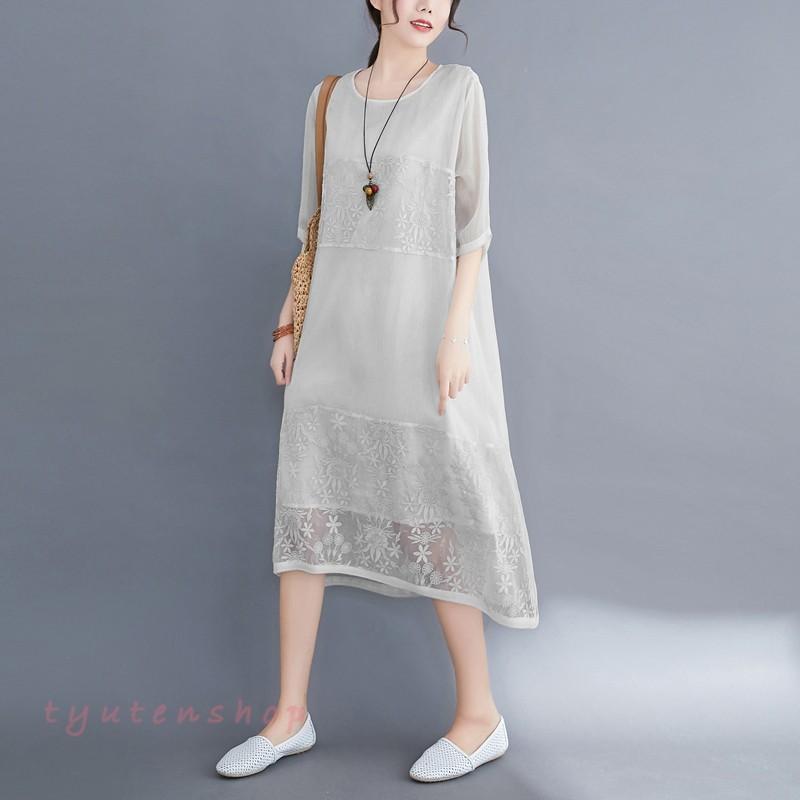 ワンピース レディース 50代 夏 ロングワンピース お呼ばれワンピース 30代40代 ファッション 五分袖ワンピース エレガント お祝い 披露宴 大人 上品 全4色 Hl 中天ショップ 通販 Yahoo ショッピング