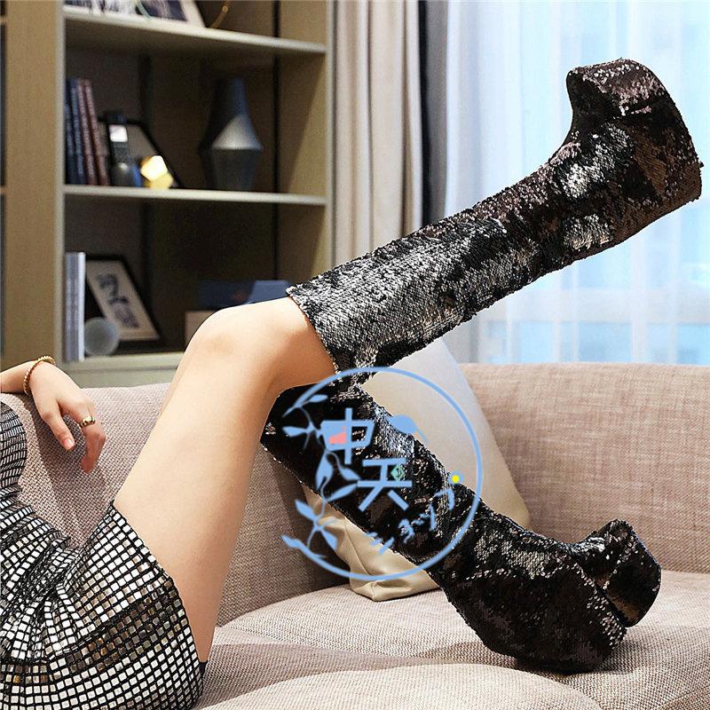 ロングブーツ ニーハイブーツ 超ハイヒール ブーツレディース 厚底