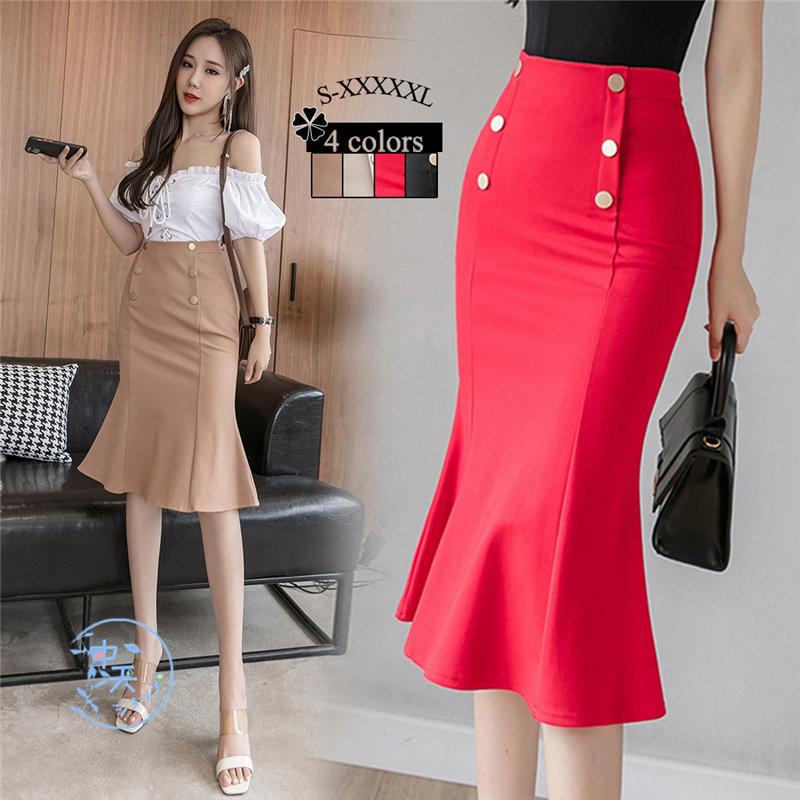 タイトスカート マーメイドスカート 膝丈 ボトムス レディース20代30代