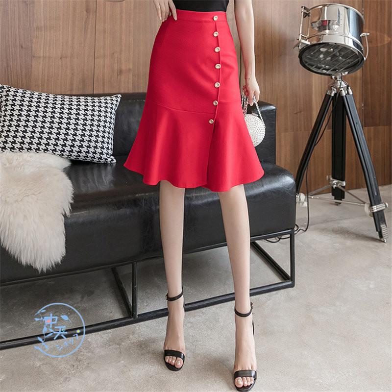 タイトスカート 膝丈スカート マーメイドスカート ハイウエスト