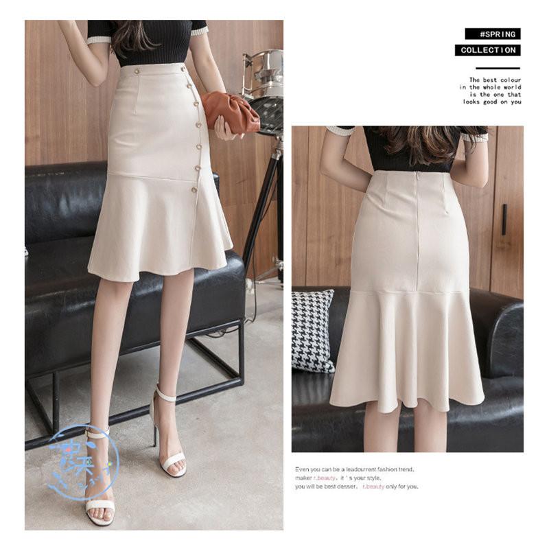 タイトスカート 膝丈スカート マーメイドスカート ハイウエスト