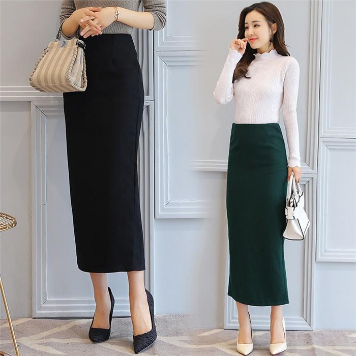 ペンシルスカート ロング丈タイトスカート 大きいサイズ