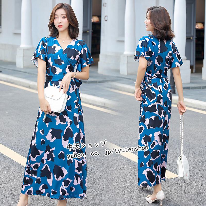 夏ワンピース 巻きワンピース ワンピースレディース40代 リゾート 半袖 大きいサイズ 30代 着痩せ 全開シュクールワンピース おしゃれ カジュアル ゆったり Hstaq 中天ショップ 通販 Yahoo ショッピング