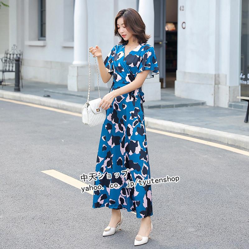 夏ワンピース 巻きワンピース ワンピースレディース40代 リゾート 半袖 大きいサイズ 30代 着痩せ 全開シュクールワンピース おしゃれ カジュアル ゆったり Hstaq 中天ショップ 通販 Yahoo ショッピング
