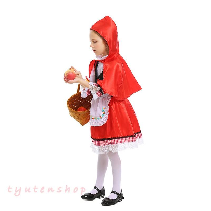 ハロウィン キッズ 女の子 赤マント付きメイド服 キャラクターコスプレ 田舎風 可愛いワンピース子供用仮装コスチュームステージ衣装 舞台演出服 クリスマス Hw19sj 中天ショップ 通販 Yahoo ショッピング