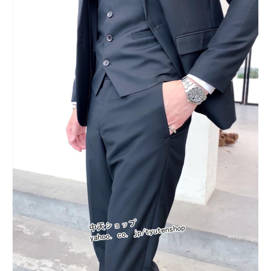 メンズ シングルスーツ 3点セット スーツセット 安い 1つボタン