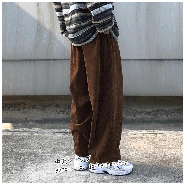 ワイドパンツ メンズ コーデュロイパンツ サルエルパンツ バギーパンツ