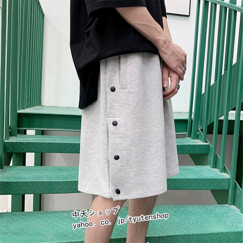 【送料無料】『バックボタンスリットシャツ×タブデザインハーフパンツコーデ2点SET』【メール便不可】【15】[2点コーデセット 2024 レディース シャツ ブラウス トップス スリット ハーフパンツ ボトムス ワイド] ハーフパンツ メンズ ボトムス 五分丈 ガウチョパンツ スポーツ