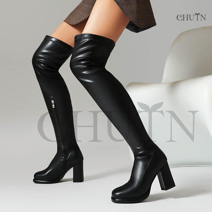 CHUTNニーハイブーツ 秋冬 ロングブーツレディース 秋冬ニーハイ CHUTNニーハイブーツ 秋冬 ロングブーツレディース 秋冬ニーハイ