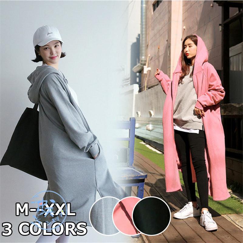 パーカー トレーナー ロング丈トレーナー アウター トップス レディース 秋冬 代30代 ファスナー フード付き スリット カジュアル 大きいサイズ 全3色 大人 Hwy 中天ショップ 通販 Yahoo ショッピング