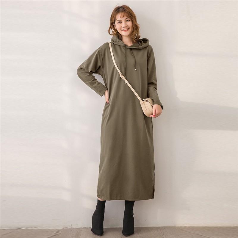 短納期パーカーワンピースパーカーウエア レディース 黒マキシパーカーワンピース韓国風お呼ばれフードロングパーカー春夏カジュアル ゆるパーカー着痩せ Xxl Hxjm002 中天ショップ 通販 Yahoo ショッピング