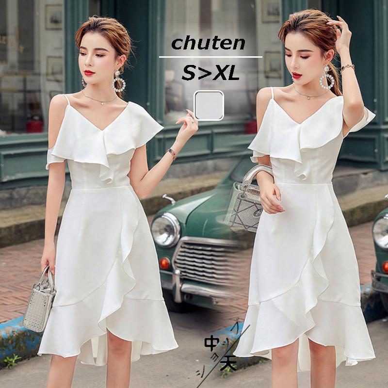 パーティードレス マーメイドワンピース 膝丈ワンピース 夏 ドレス ワンピースレディース 無地 肩出し スリット 不規則 飲み会 結婚式 披露宴 代30代 Hxyfs 中天ショップ 通販 Yahoo ショッピング