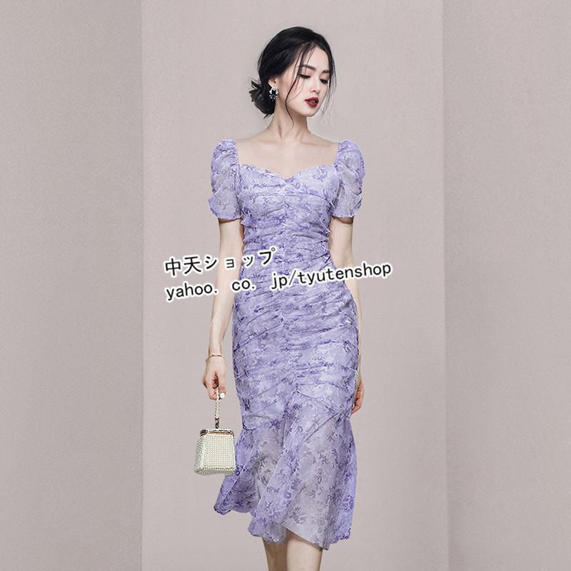 タイトワンピース 夏ワンピース ロングワンピース 半袖 通勤30代40代 レディース パーティー マーメイド エレガント お呼ばれ 二次会 大きいサイズ 着痩せ Hxyfs 中天ショップ 通販 Yahoo ショッピング