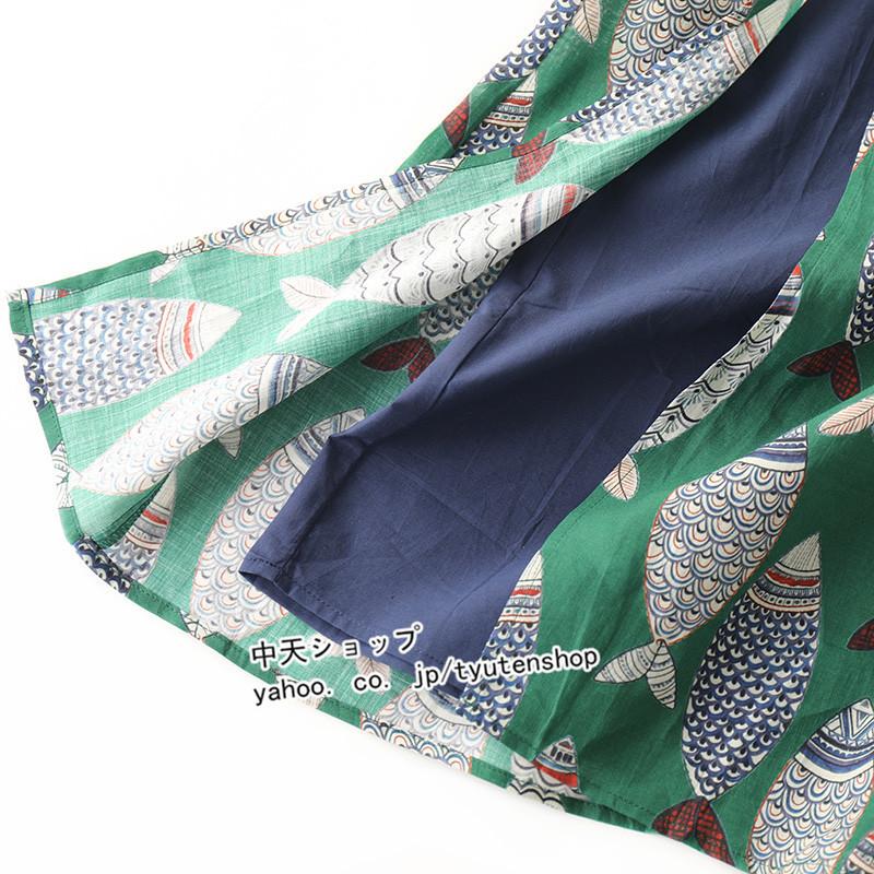 夏ワンピース レディース チャイナ風ワンピース ノースリーブ 40