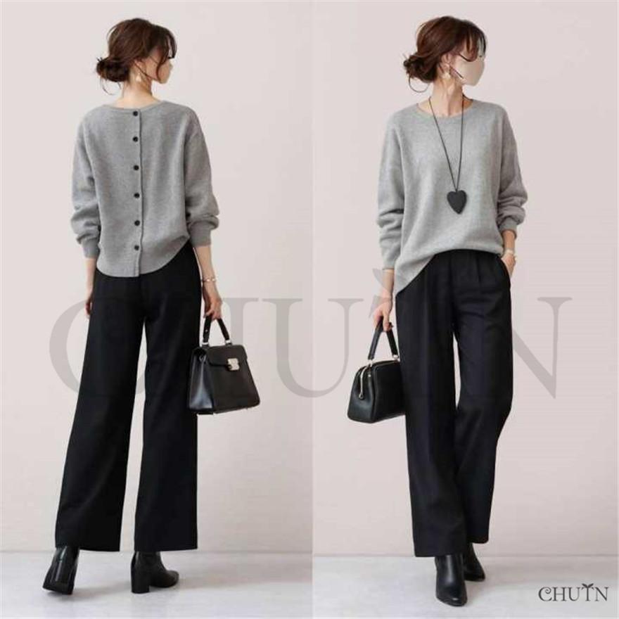 春服スーツセットアップ トップス+パンツ 2点セット 長袖不規則な秋
